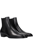 Celine Black Leather Ankle Chelsea Boots