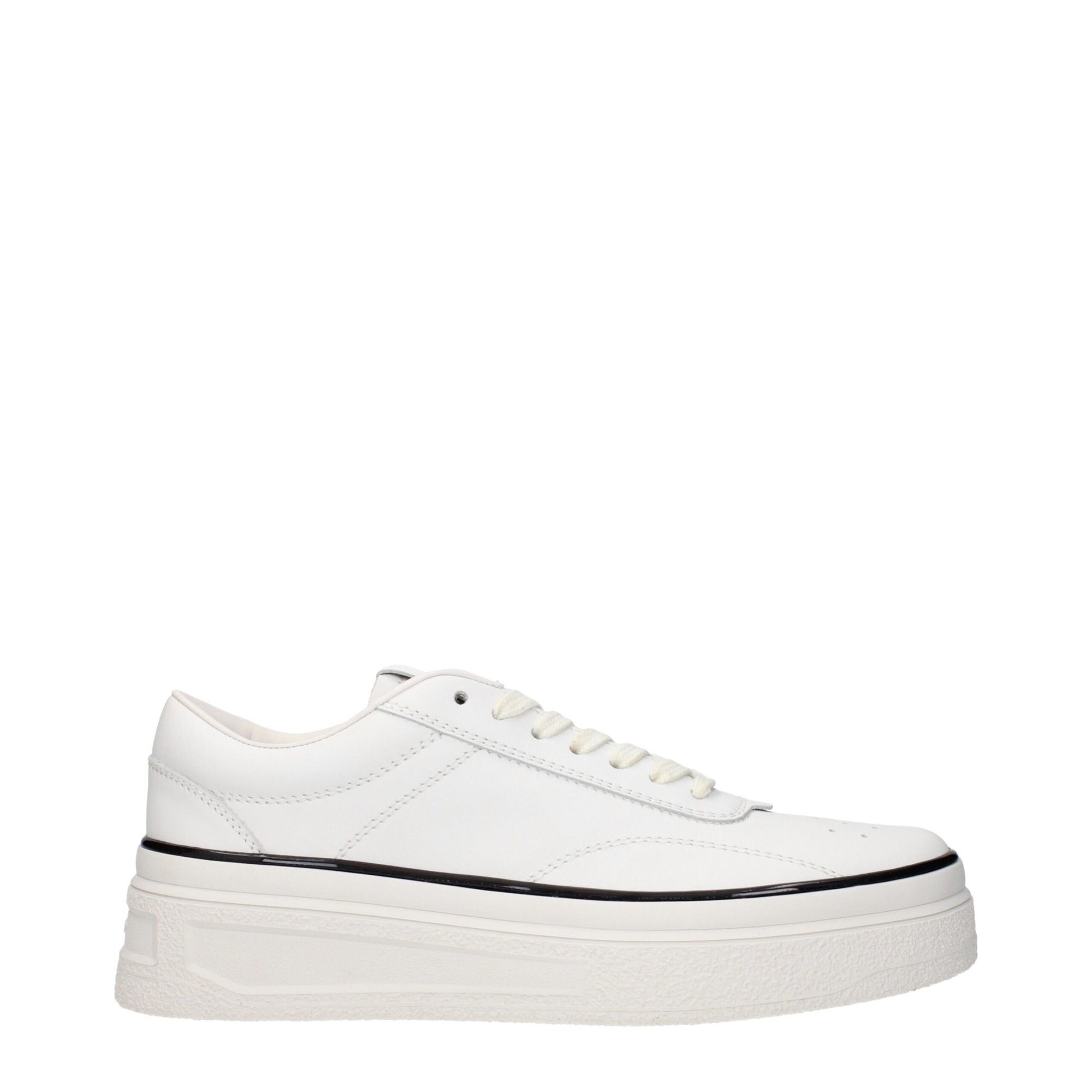 Jil Sander Leather Platform Sneakers - White