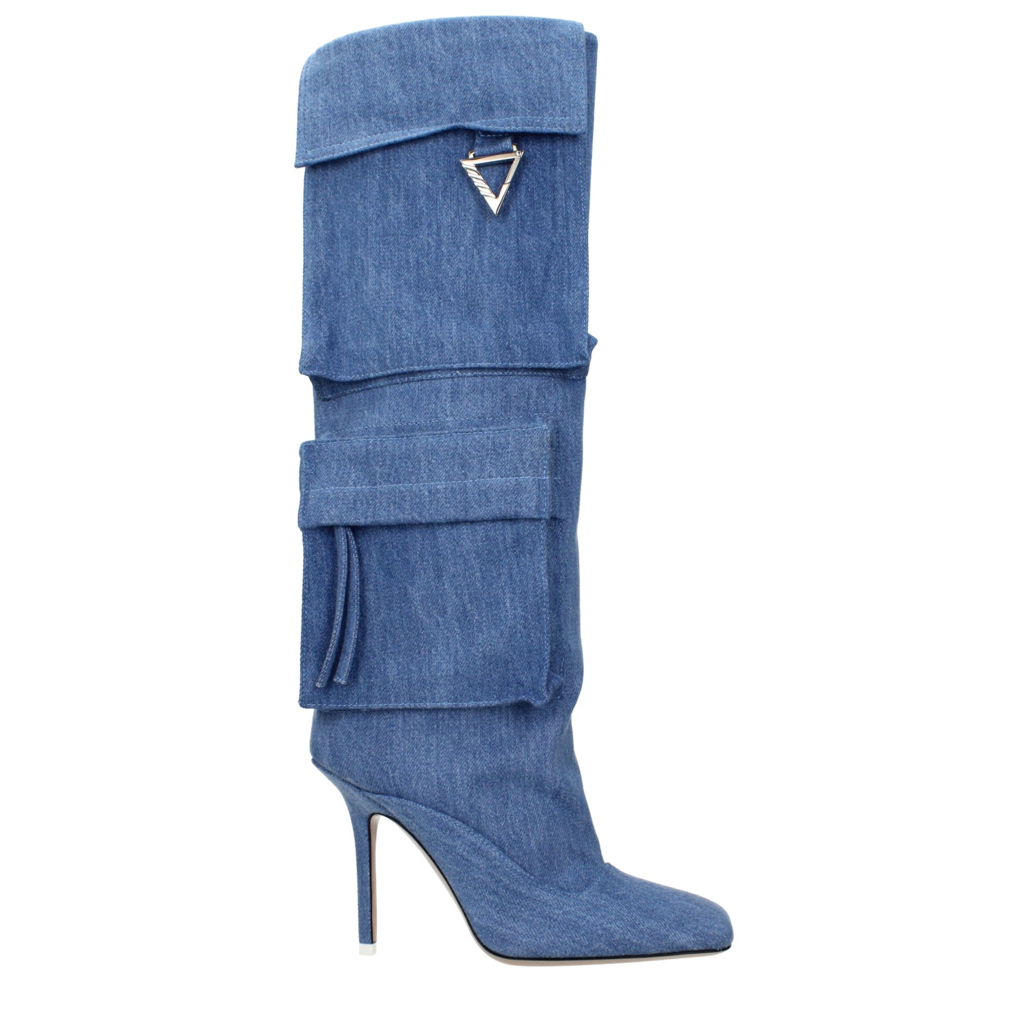 The Attico Knee-High Heavenly Denim Boots