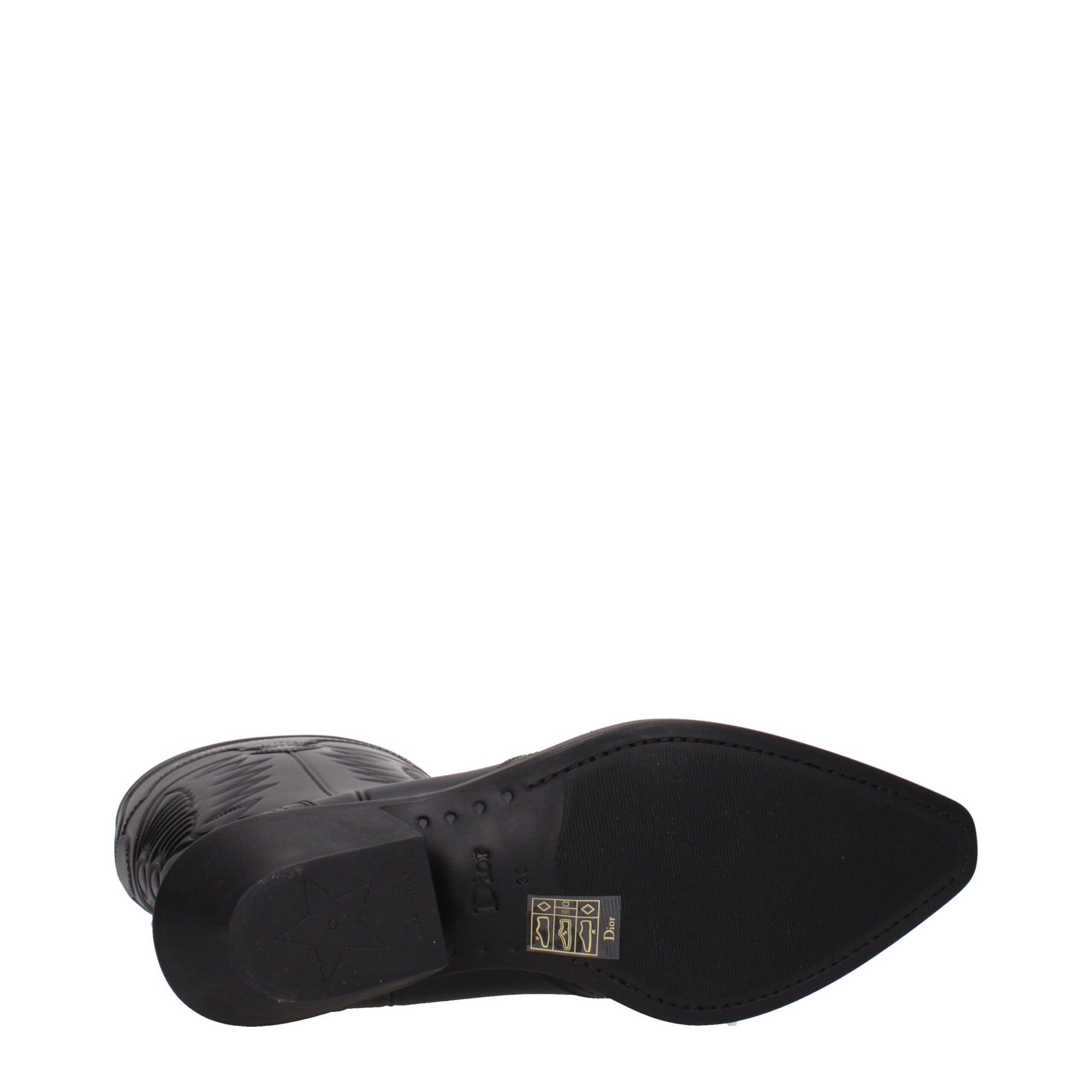 Christian Dior Black Rubber Low Heel Boots