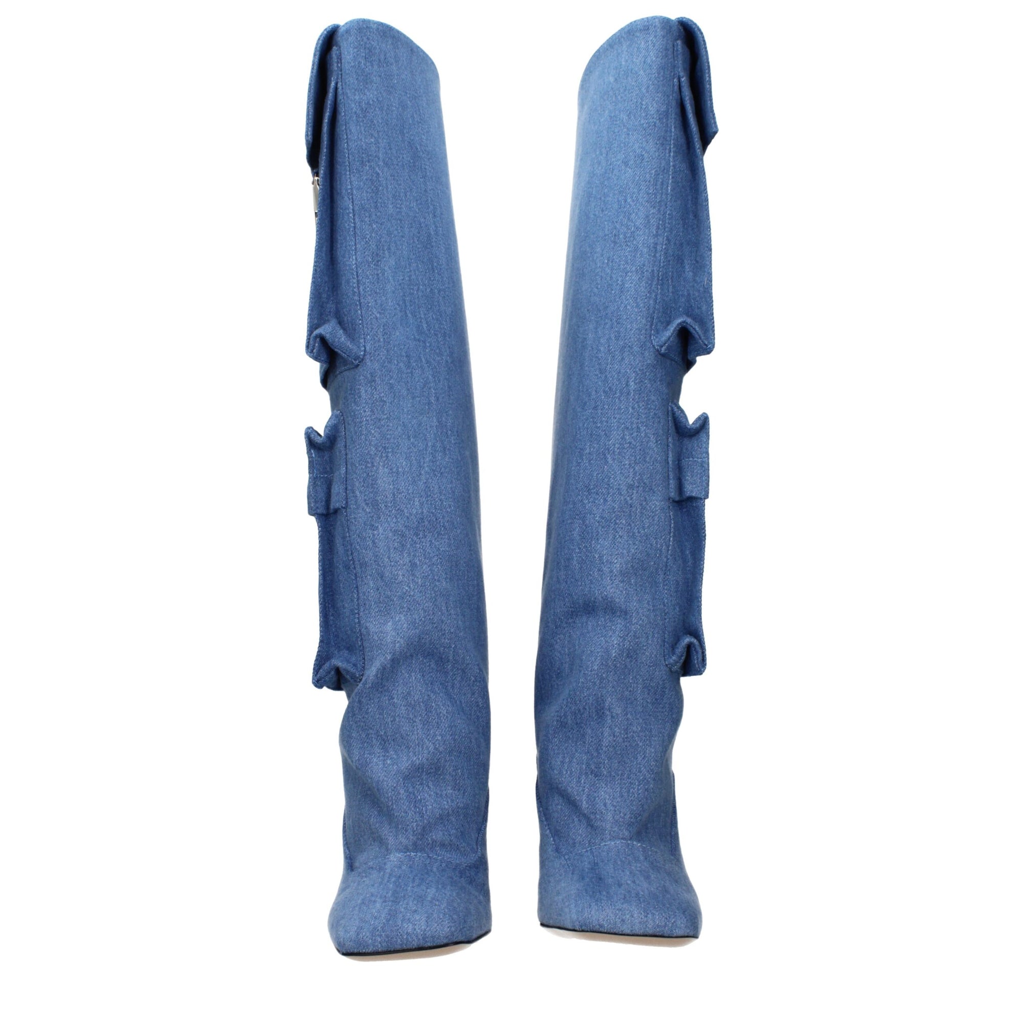The Attico Knee-High Heavenly Denim Boots