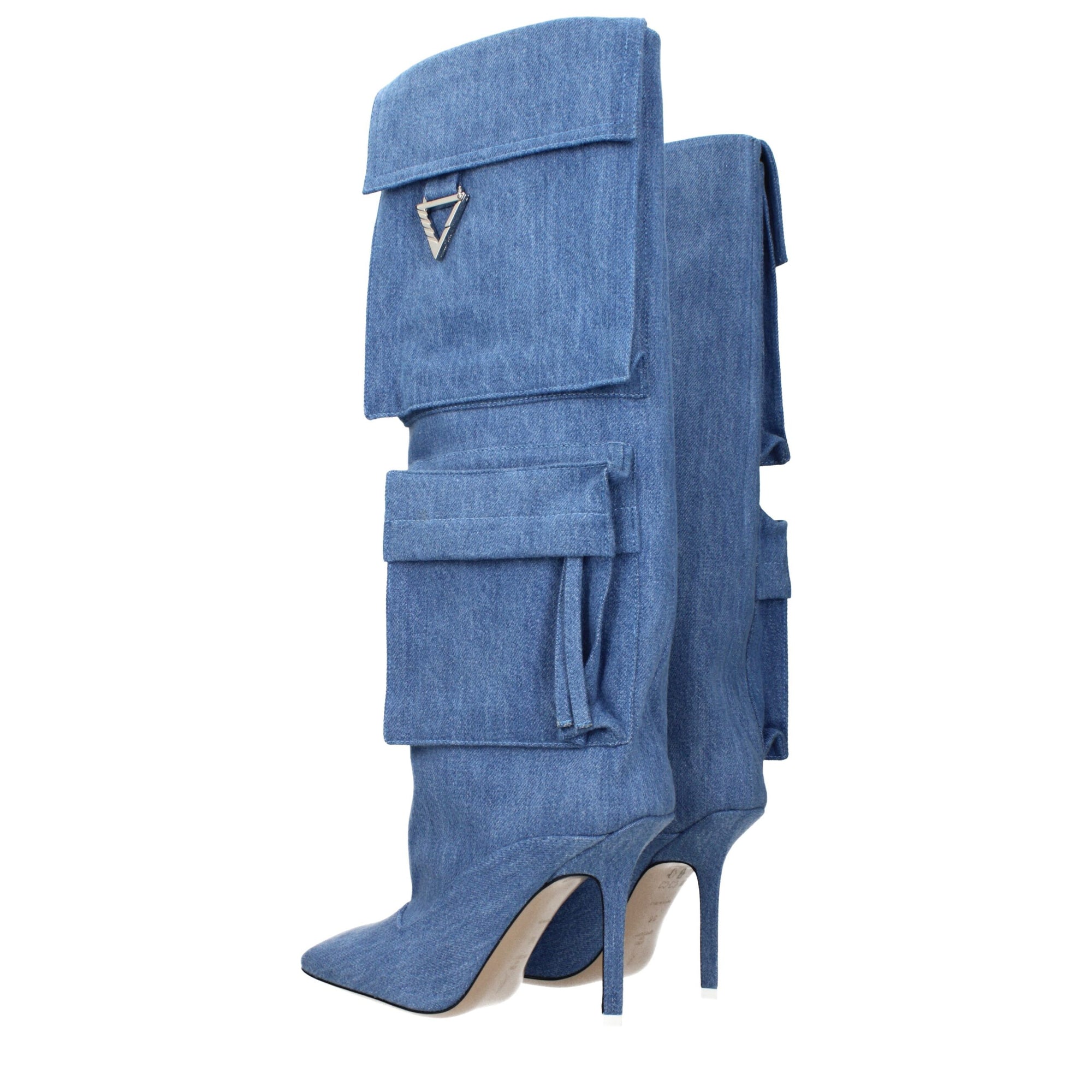 The Attico Knee-High Heavenly Denim Boots