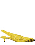 Jacquemus Yellow Leather Slingback Pumps