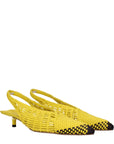 Jacquemus Yellow Leather Slingback Pumps