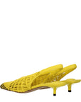Jacquemus Yellow Leather Slingback Pumps
