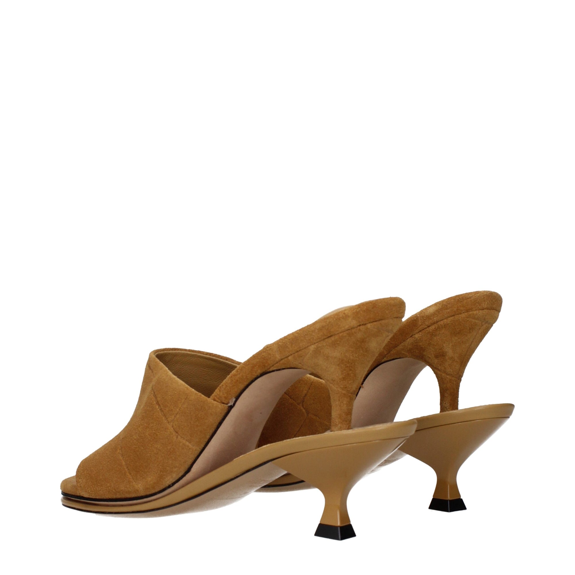 Jacquemus Tan Brown Leather Stiletto Heeled Sandals