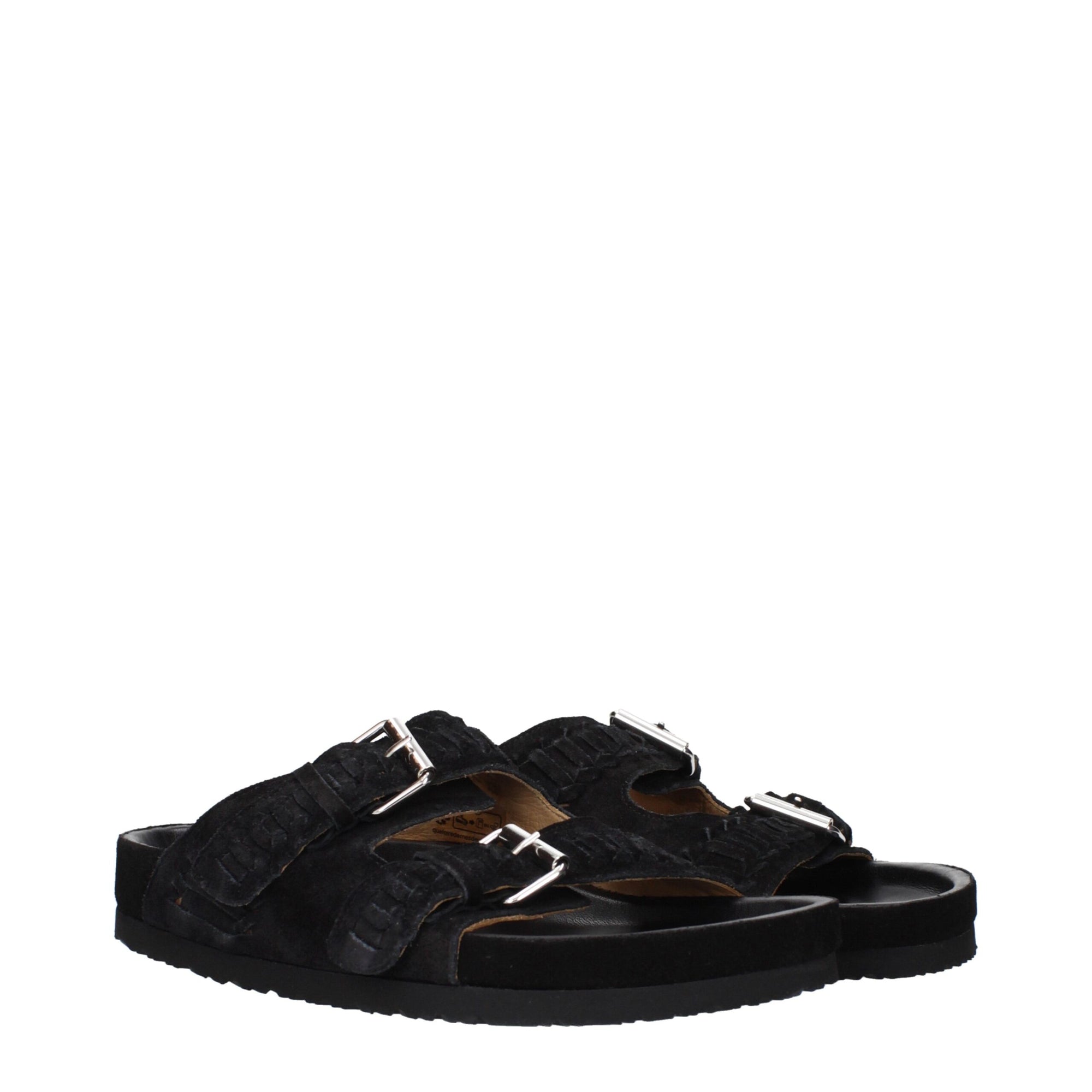 Isabel Marant Black Leather Buckle Sandals
