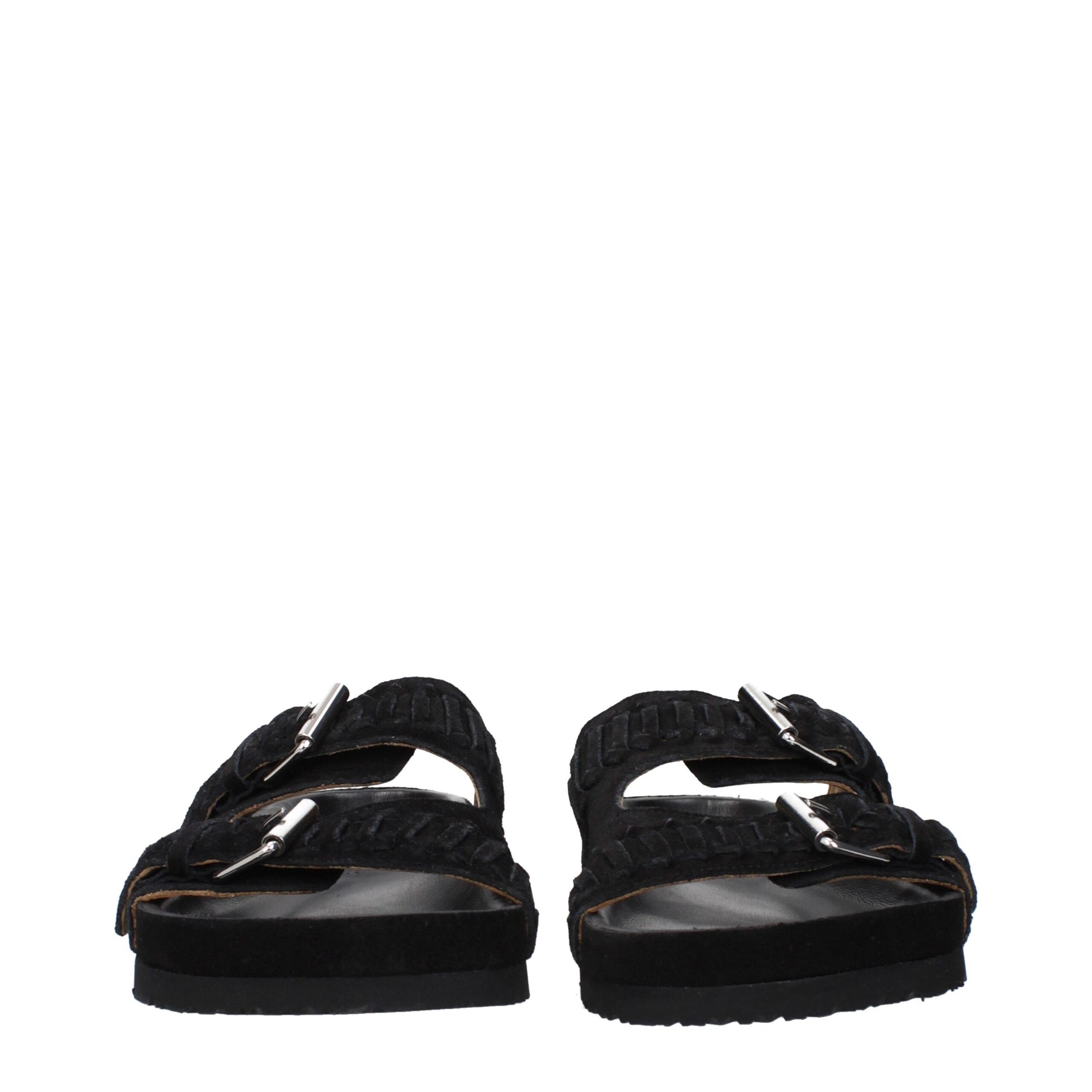 Isabel Marant Black Leather Buckle Sandals
