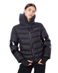 Armani Exchange Logo High Collar Puffer Jacket With Thumb-Hole Cuffs