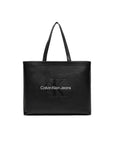 Calvin Klein Logo Slim Profile Vegan Leather Tote Handbag