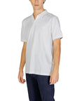 Calvin Klein Jeans Logo 100% Cotton Polo Shirt White