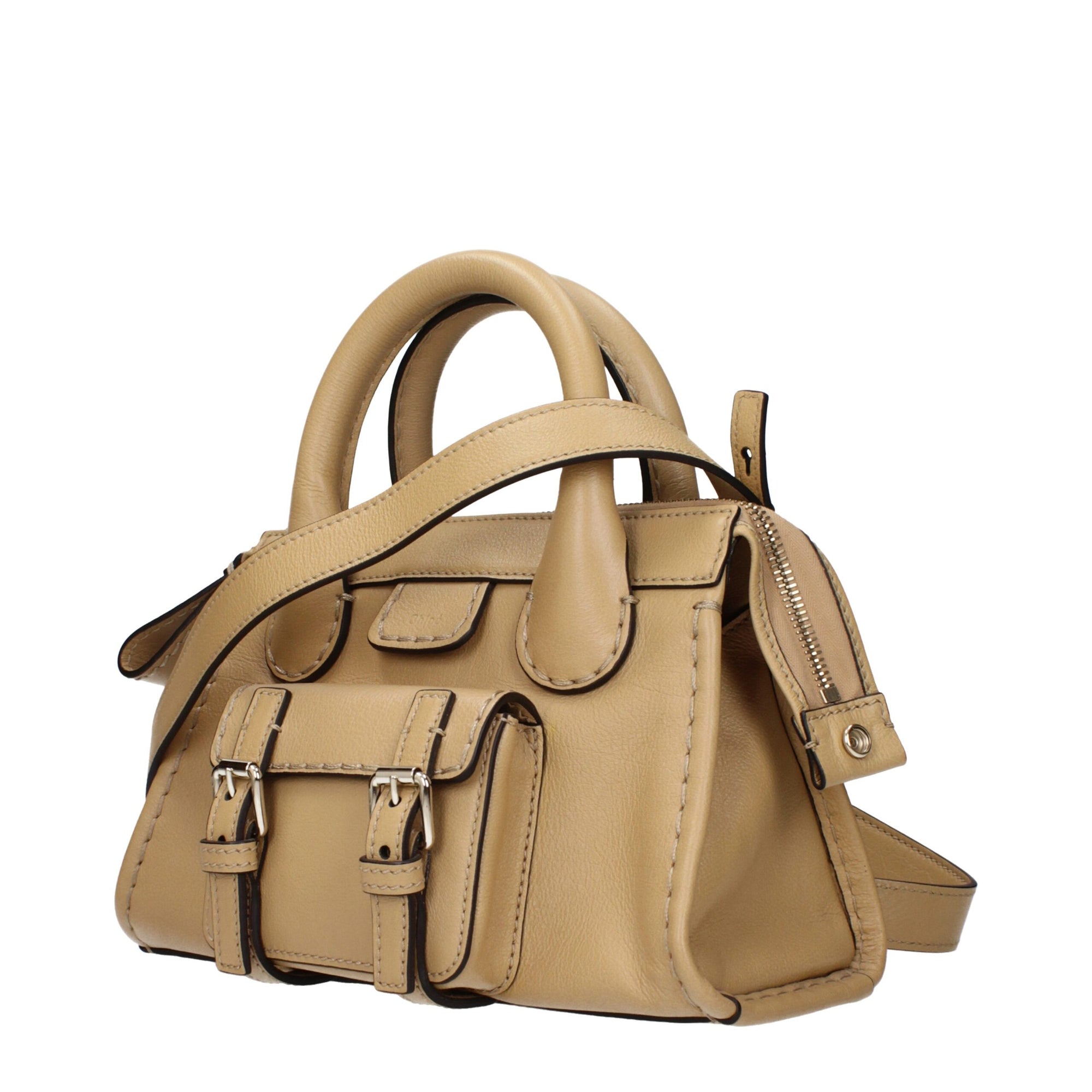 Chloé Beige Leather Satchel Handbag