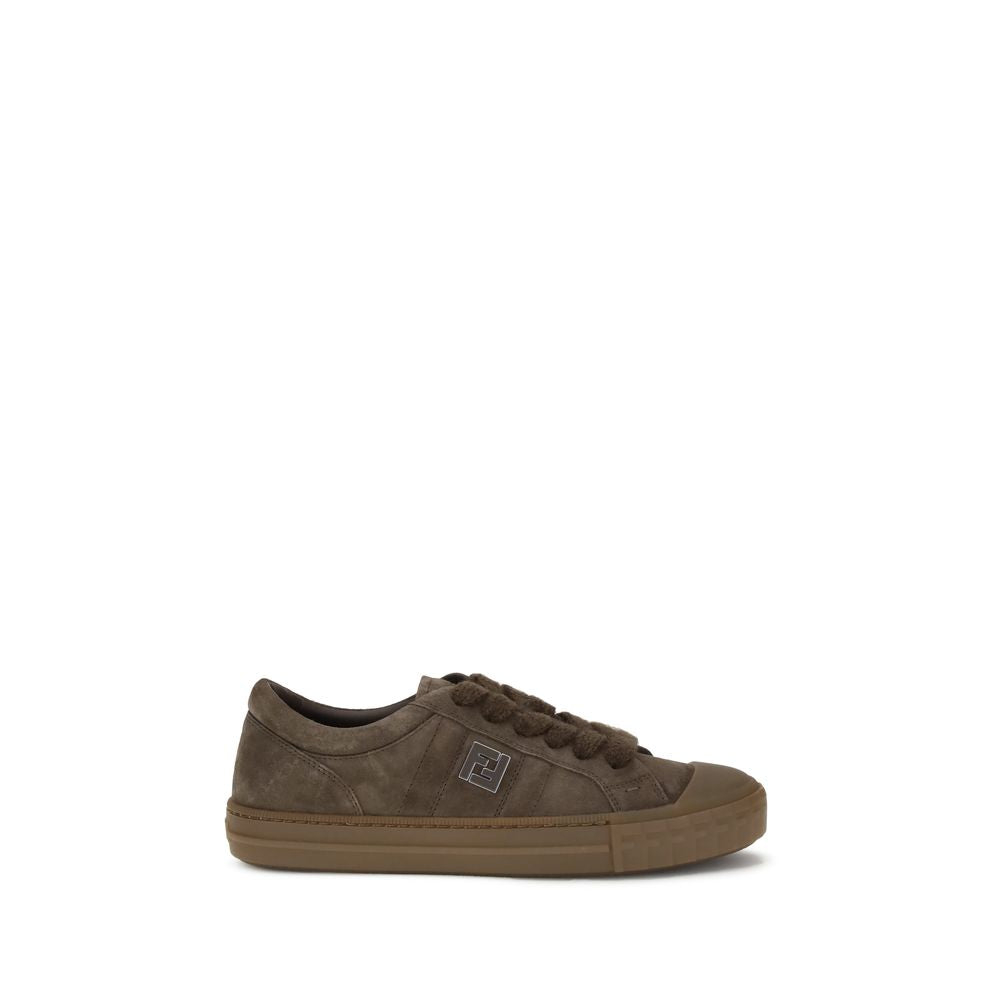 Fendi Suede Leather Low Top Sneakers