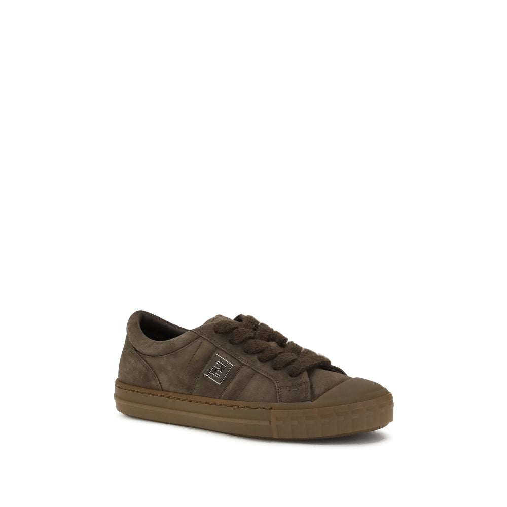 Fendi Suede Leather Low Top Sneakers