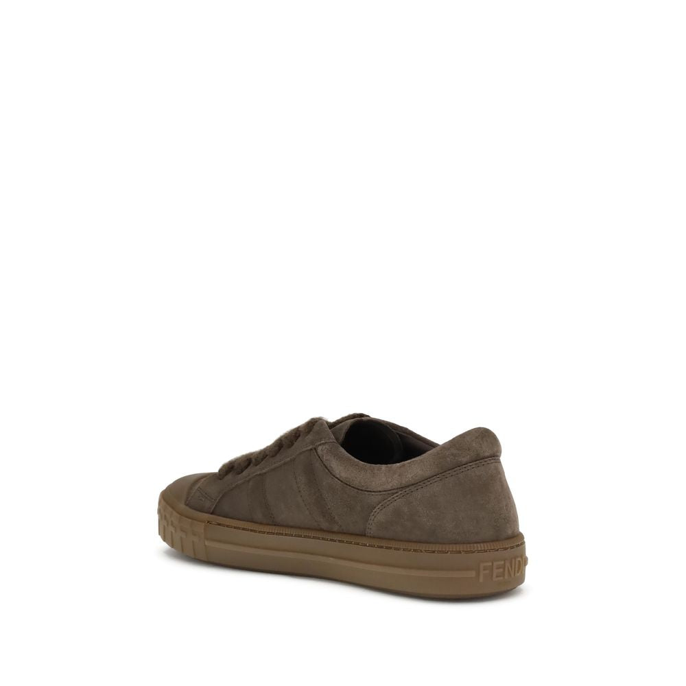 Fendi Suede Leather Low Top Sneakers