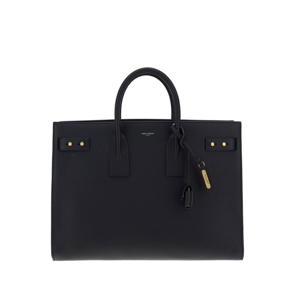 Saint Laurent Sac De Jour Black Leather Top Handle Bag