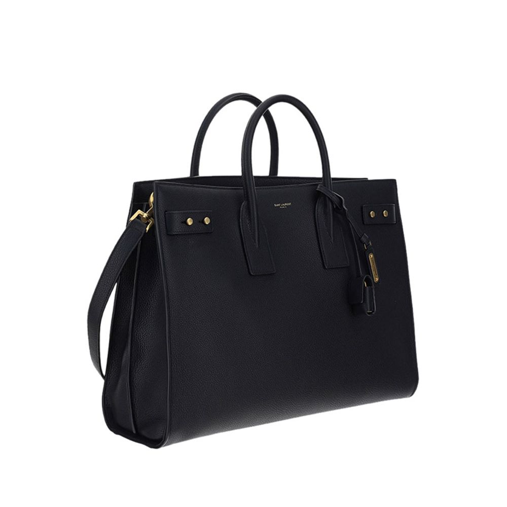 Saint Laurent Sac De Jour Black Leather Top Handle Bag