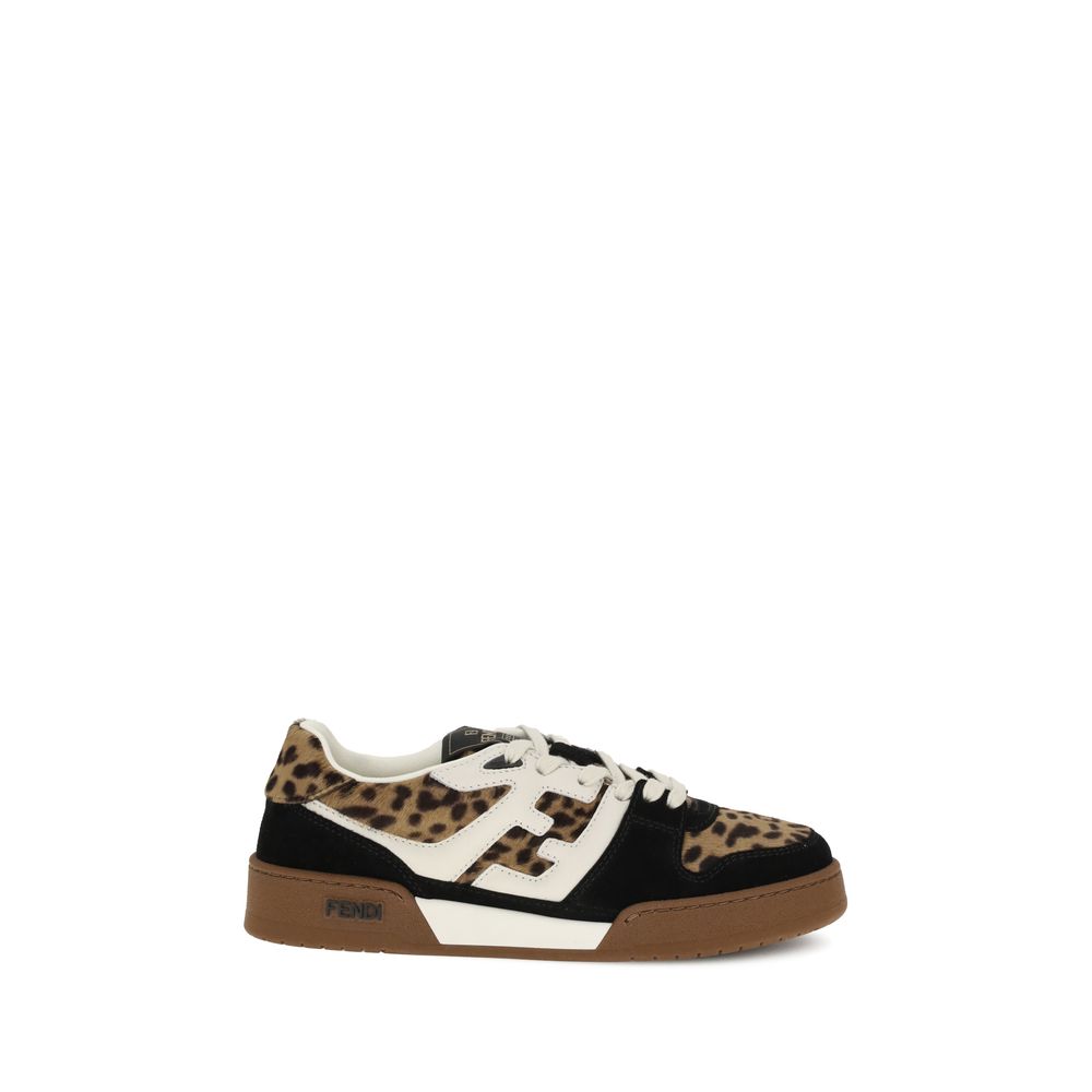 Fendi Monogram Leather Low Top Sneakers