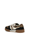 Fendi Cheetah Print Leather Low Top Sneakers