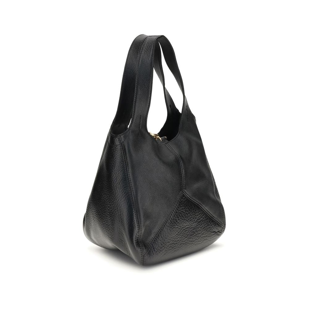 Chloé Black Leather Hobo Shoulder Bag