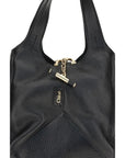 Chloé Black Leather Hobo Shoulder Bag