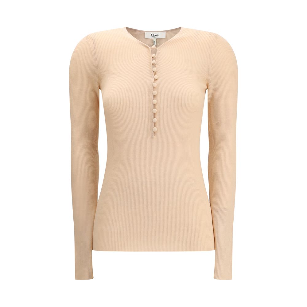 Chloé Merino Wool Henley Top