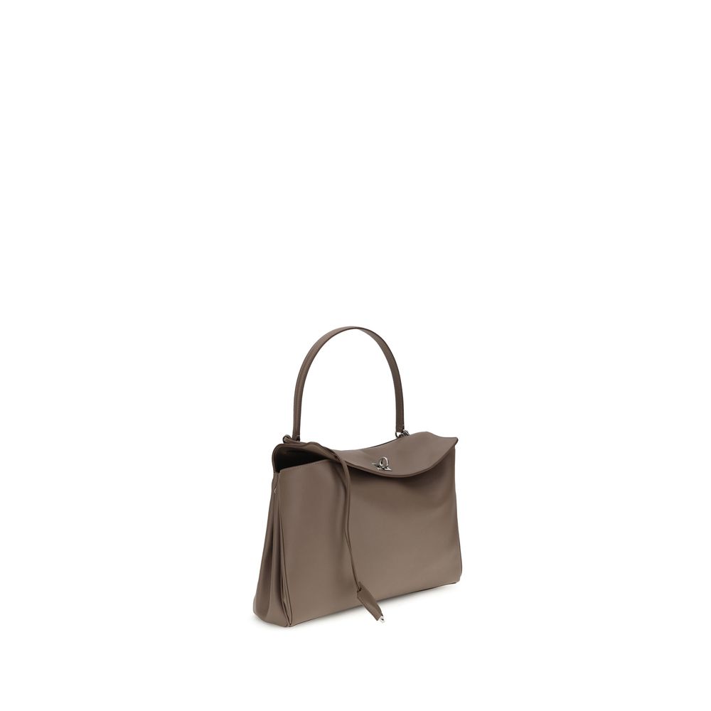 Balenciaga Taupe Rodeo Medium Leather Shoulder Bag