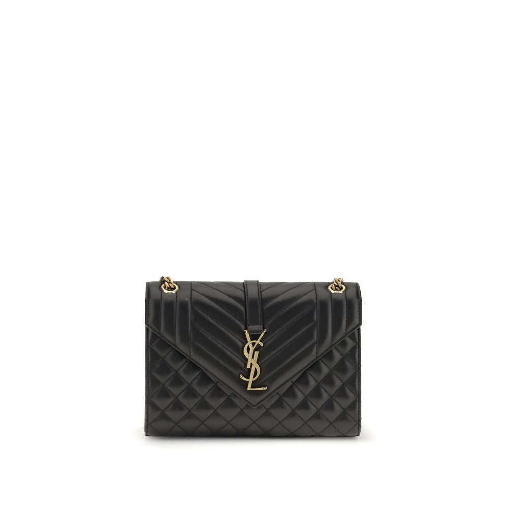 Saint Laurent Envelope Leather Medium Shoulder Bag