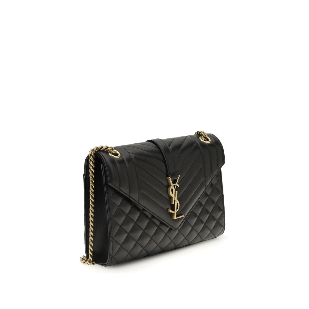 Saint Laurent Envelope Leather Medium Shoulder Bag