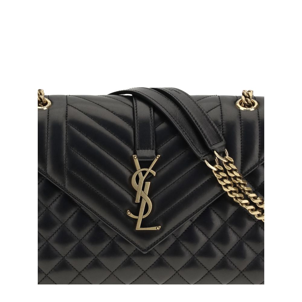 Saint Laurent Envelope Leather Medium Shoulder Bag