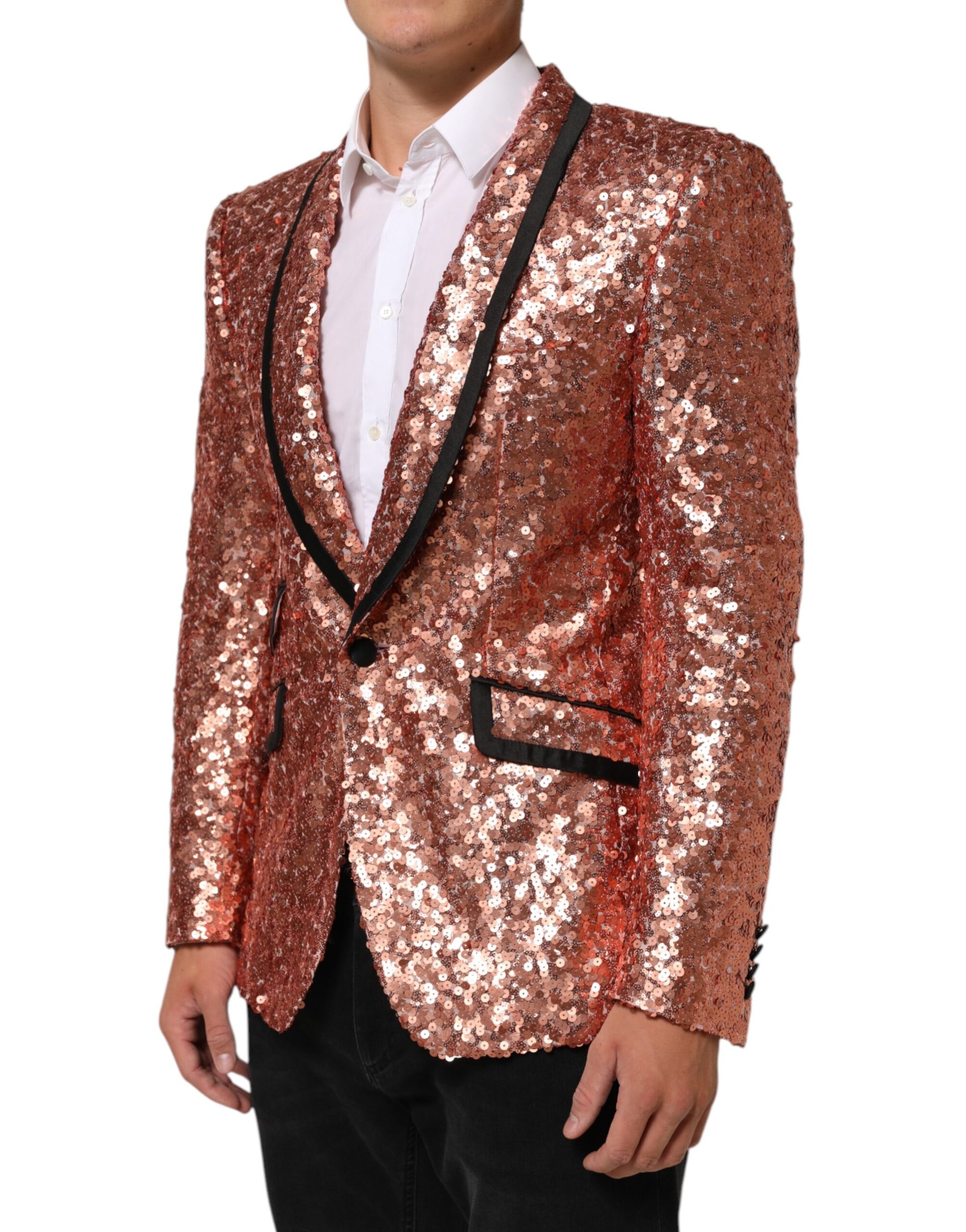 dolce and gabbana pink sequin dress Dolce & Gabbana Sequined Bodycon Midi Dress