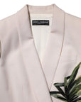 Dolce & Gabbana Embroidered Single-Breasted Wool-Silk Blazer