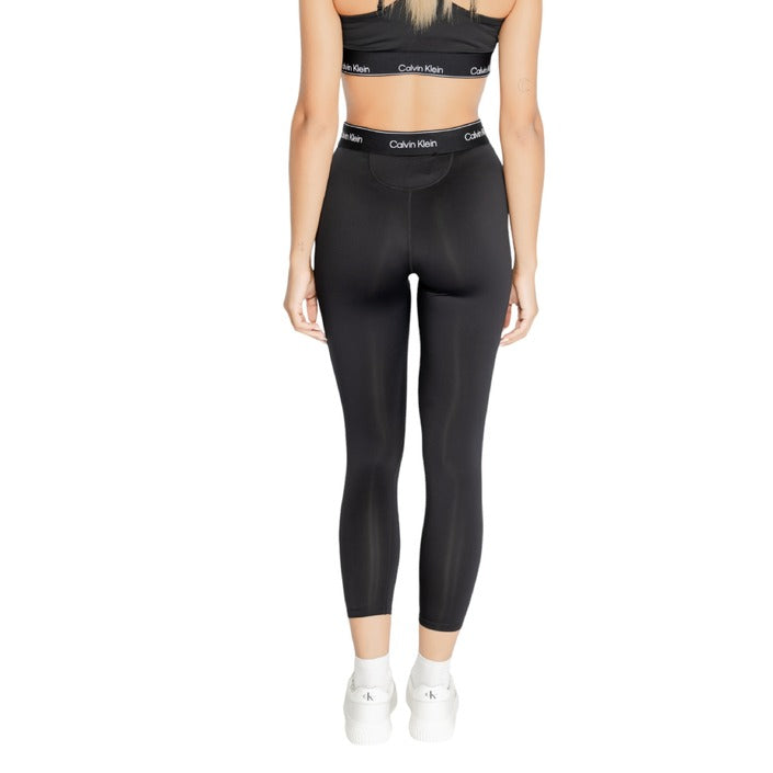 Calvin Klein Sport Logo Athleisure Crop Black Leggings