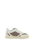 Gucci GG Re-Web Leather Low Top Lace-Up Sneakers