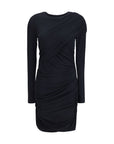 Marant Etoile Denise Black Ruched Short Dress