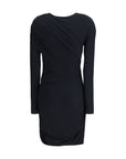 Marant Etoile Denise Black Ruched Short Dress