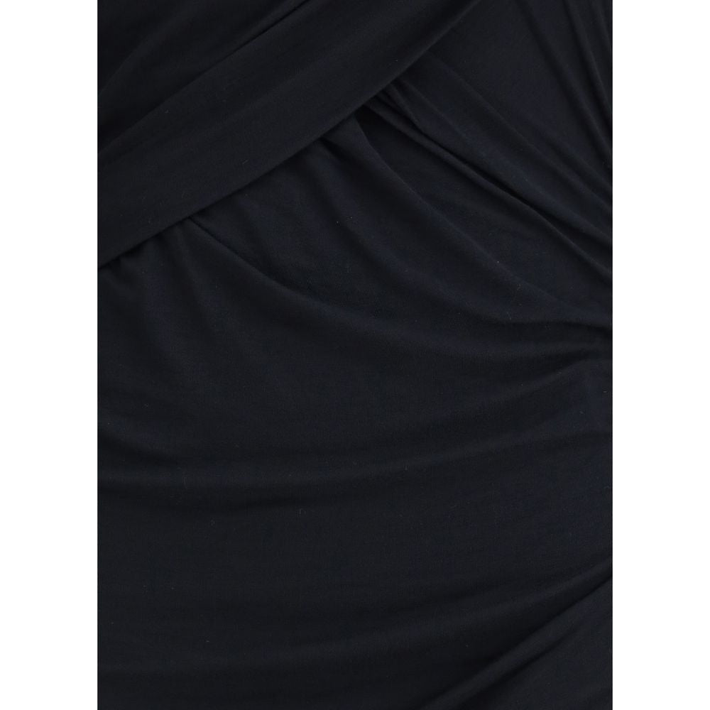 Marant Etoile Denise Black Ruched Short Dress