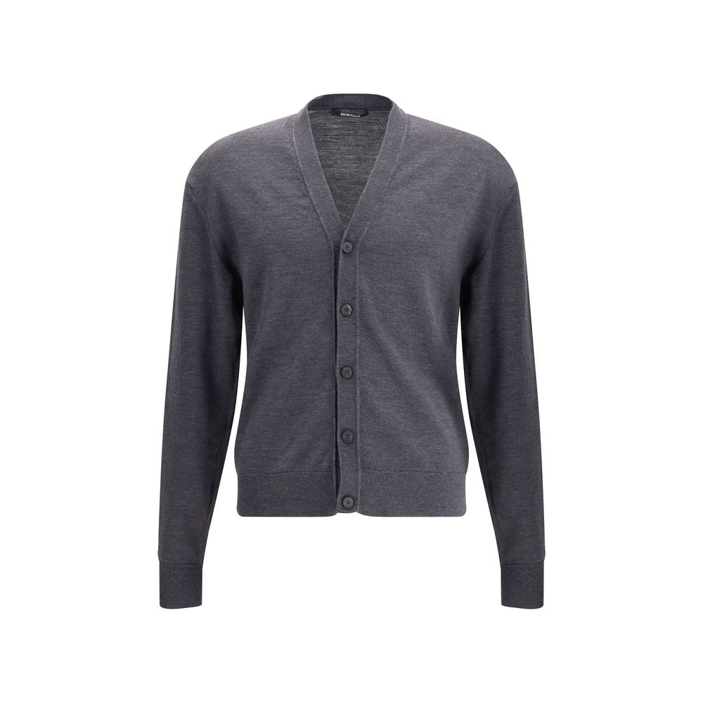 Jacquemus V-neck Merino Wool Gray/Grey Cardigan