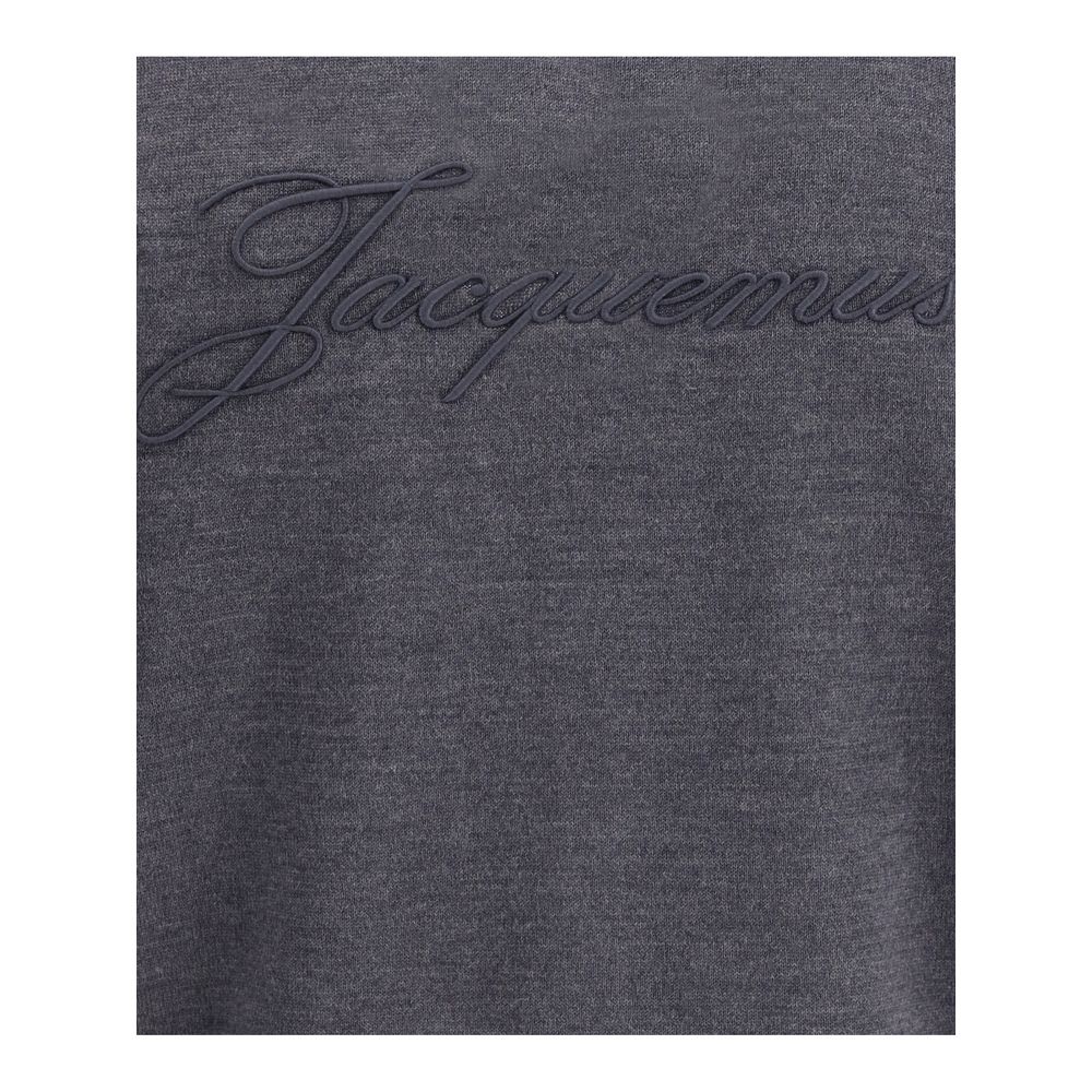Jacquemus V-neck Merino Wool Gray/Grey Cardigan