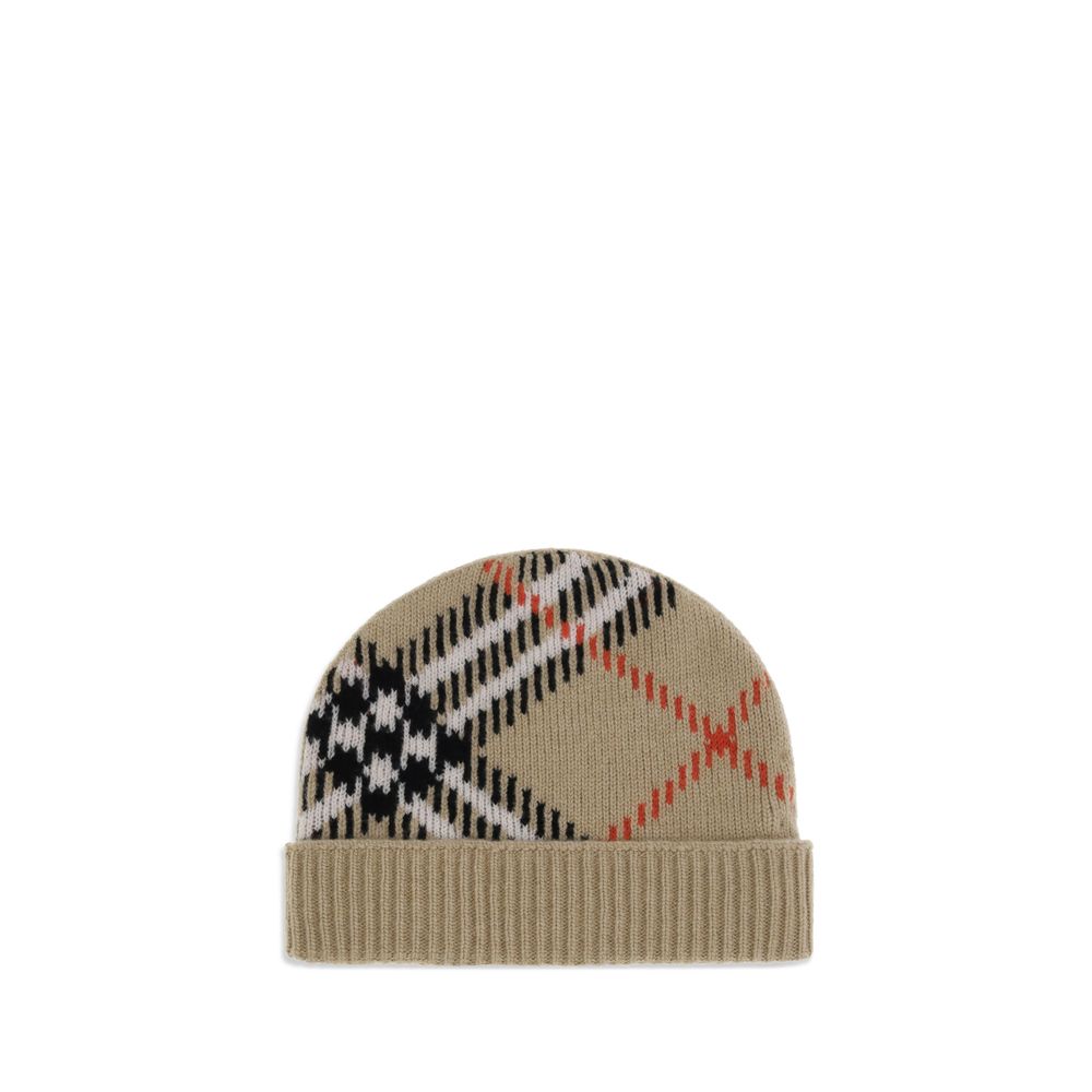 Burberry Checkered Cashmere Beanie