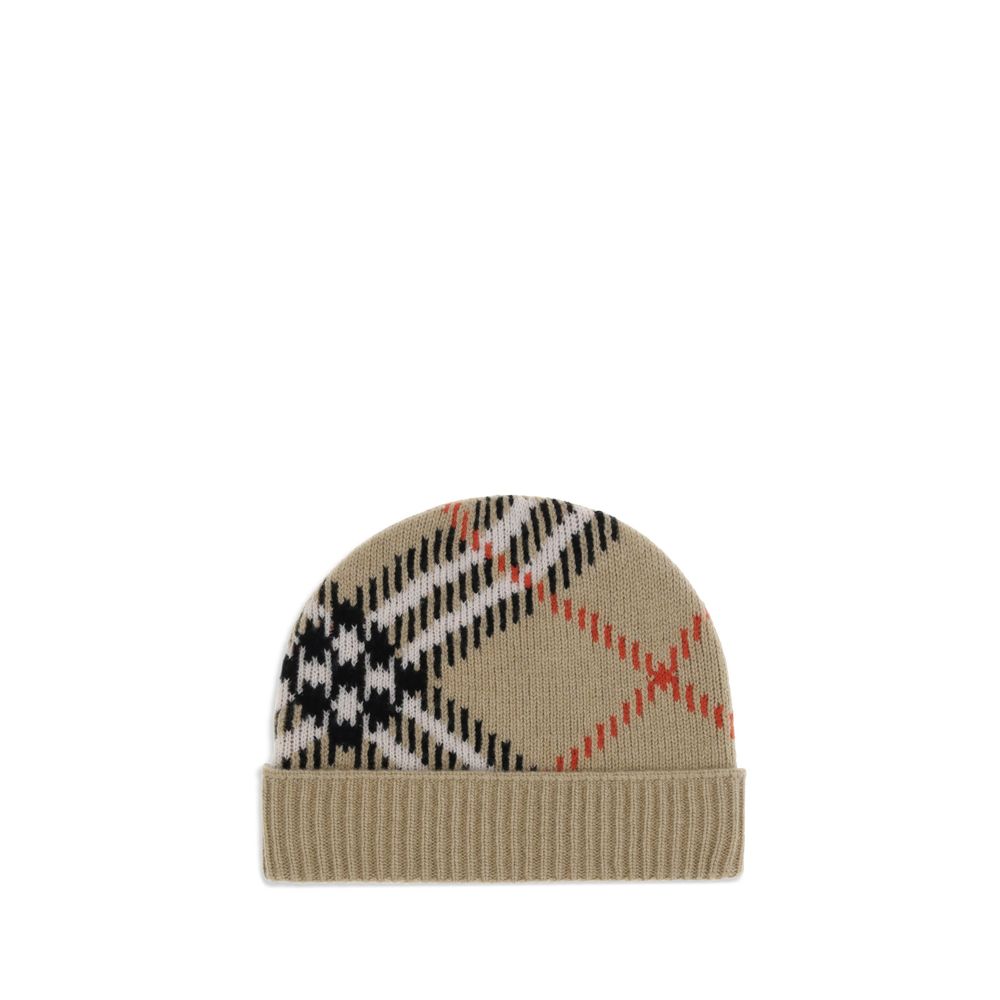 Burberry Checkered Cashmere Beanie