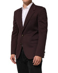 Dolce & Gabbana Single-Breasted Suit Jacket Blazer - Maroon