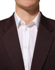 Dolce & Gabbana Single-Breasted Suit Jacket Blazer - Maroon