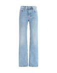 Saint Laurent Nico Light Wash Straight Leg Denim Jeans