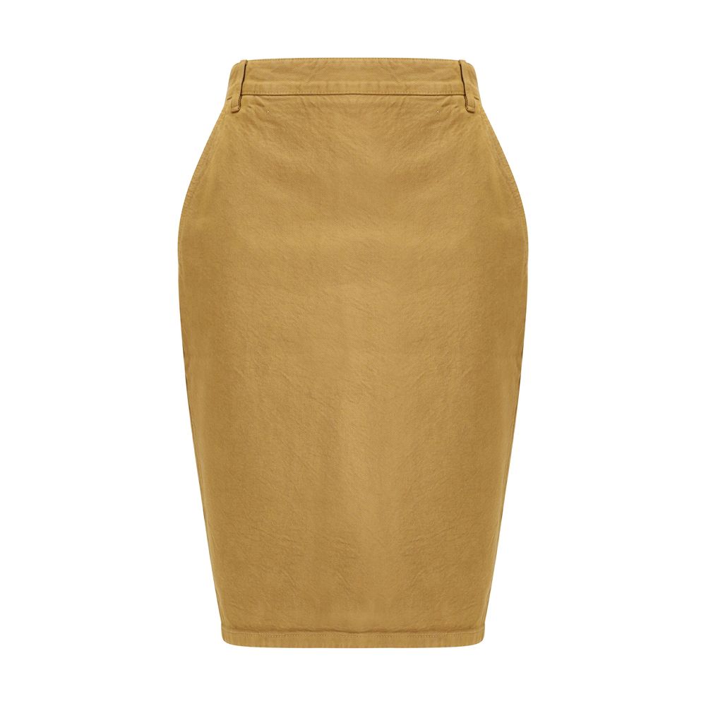 Saint Laurent Color Denim Pencil Skirt