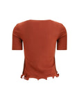 Fendi Short-sleeved Virgin Wool Top