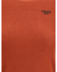 Fendi Short-sleeved Virgin Wool Top