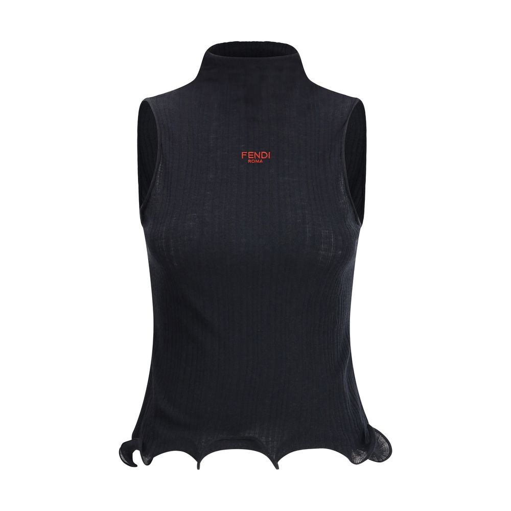 Fendi Sleeveless Wool Knit Top