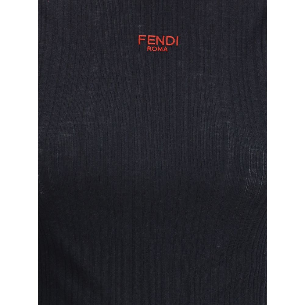 Fendi Sleeveless Wool Knit Top