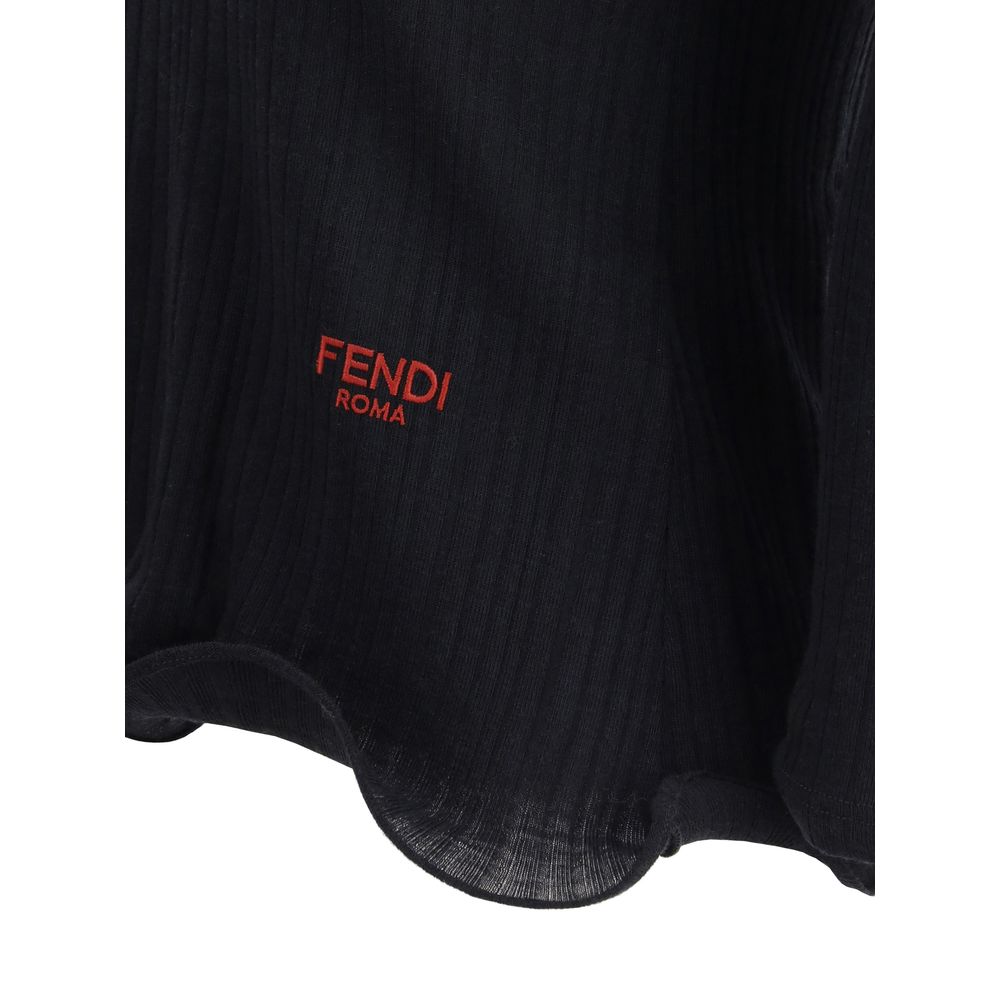 Fendi Wool Long Sleeve Top